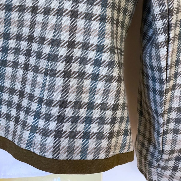 1980s ALFRED SUNG 🇨🇦 fully-lined wool plaid Chanel-style blazer, size 8 - Picture 7 of 13
